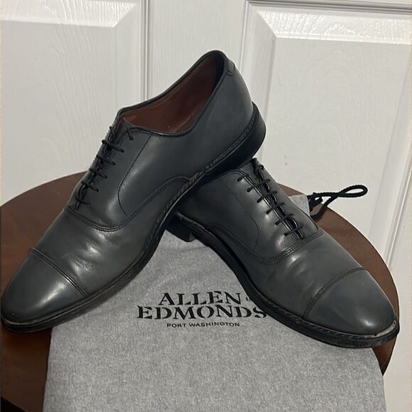 🔥🔥 ALLEN EDMONDS Park Avenue Oxford Derby Handcrafted Leather Shoes 10.5A -EUC - Picture 4 of 13